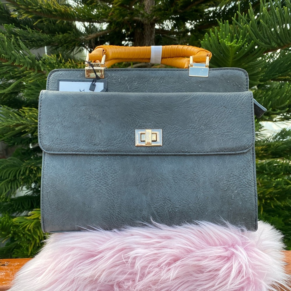 Dark gray handbag